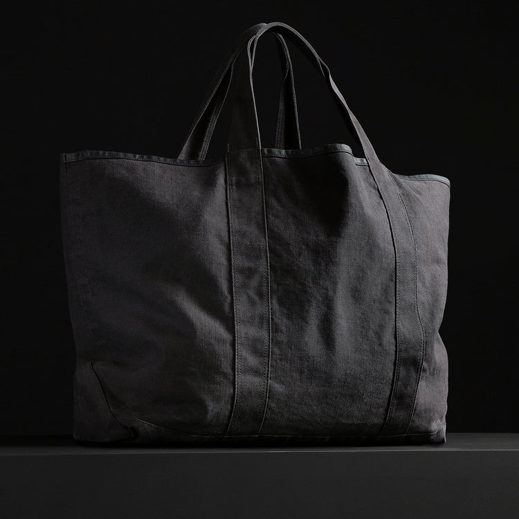 Canvas tote bag black sale