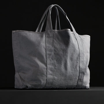 Large silver tote top bags