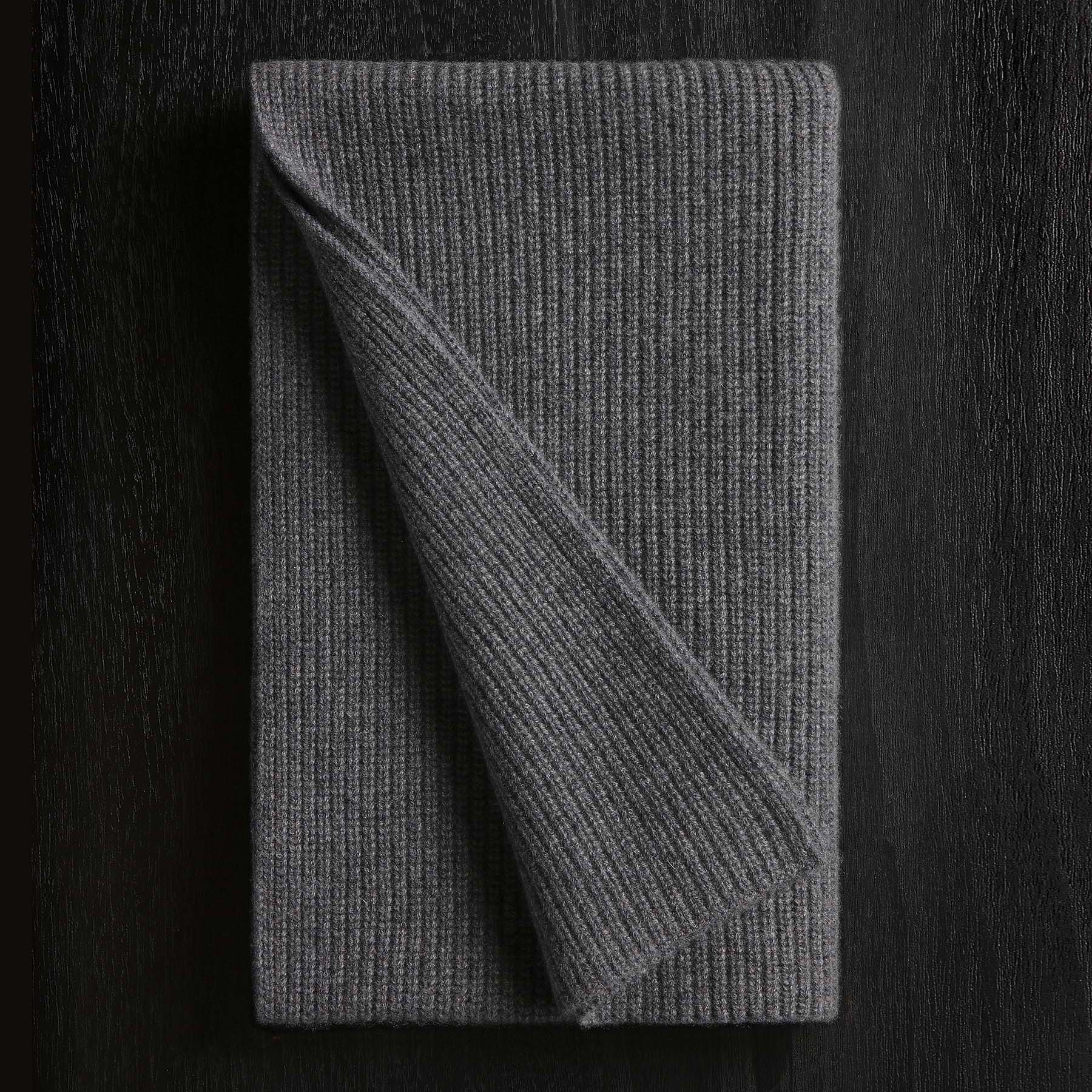 Brzz Sciarpa Grey and Dark Grey - Merino Wool Scarf