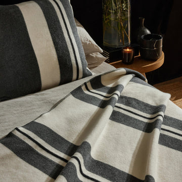 Buy Black/cream/wht- cashmere/wool blanket