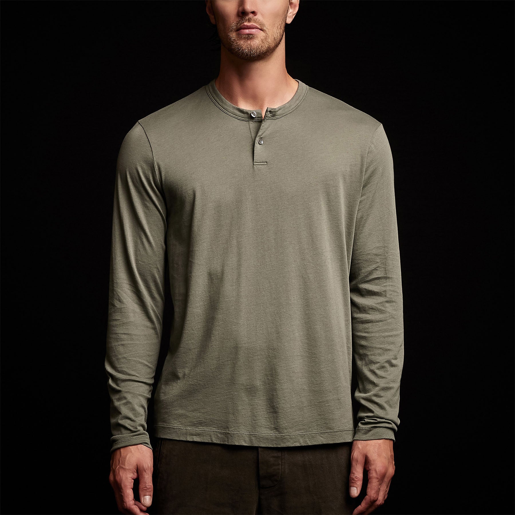 Brushed Lotus Henley - Silver Grey