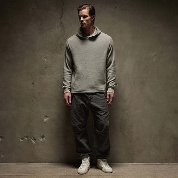 Thermal Knit Hooded Raglan - Dapple | James Perse Los Angeles