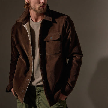 Mens cord sherpa jacket sale