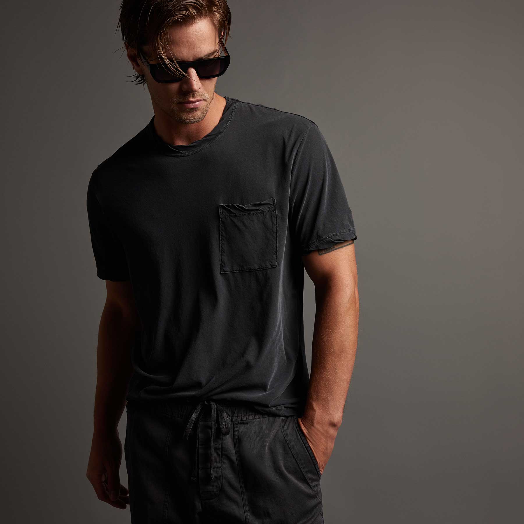 Jersey Short Sleeve Pocket Crew - Magma Pigment