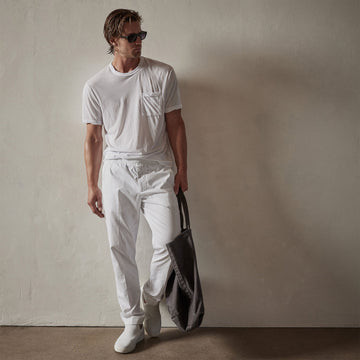 Jersey Short Sleeve Pocket Crew - White | James Perse Los Angeles