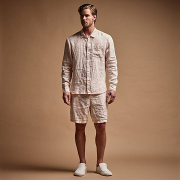 Lightweight Linen Shirt Zephyr Pigment James Perse Los Angeles