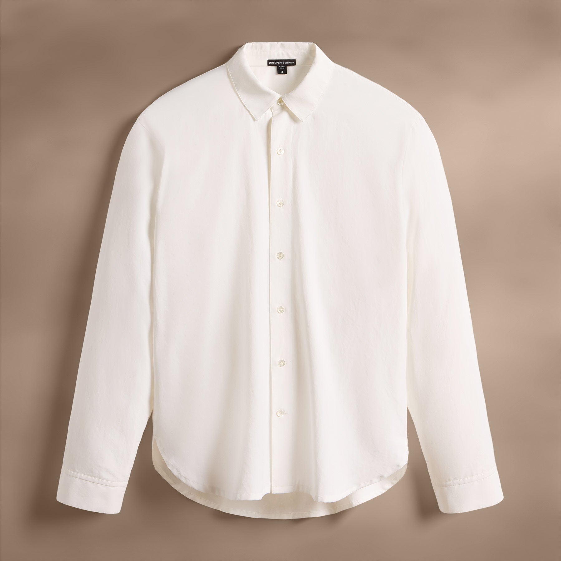 NWT James Perse Adjustable Three Quarter Sleeve White Button Up outlets Shirt Size 0