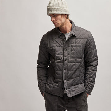 Quilted Shirt Jacket - Black
