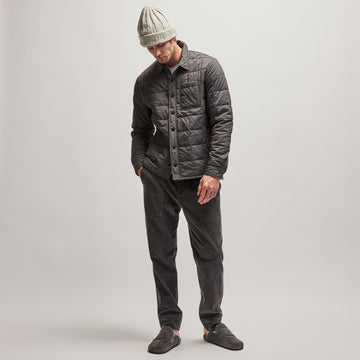 Quilted Shirt Jacket - Black