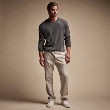 Cotton Linen Poplin Pant Salt Pigment James Perse Los Angeles