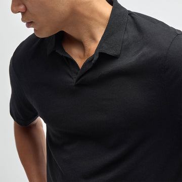 Men s Cotton Jersey Polo Black