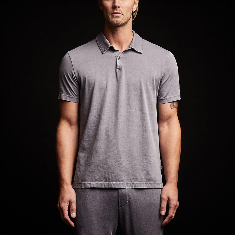 Sueded Jersey Polo Flannel Pigment James Perse Los Angeles