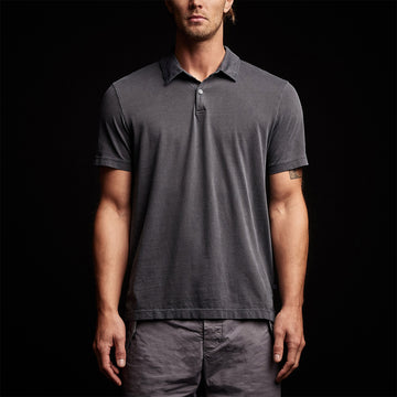 Sueded Jersey Polo - Titan Pigment