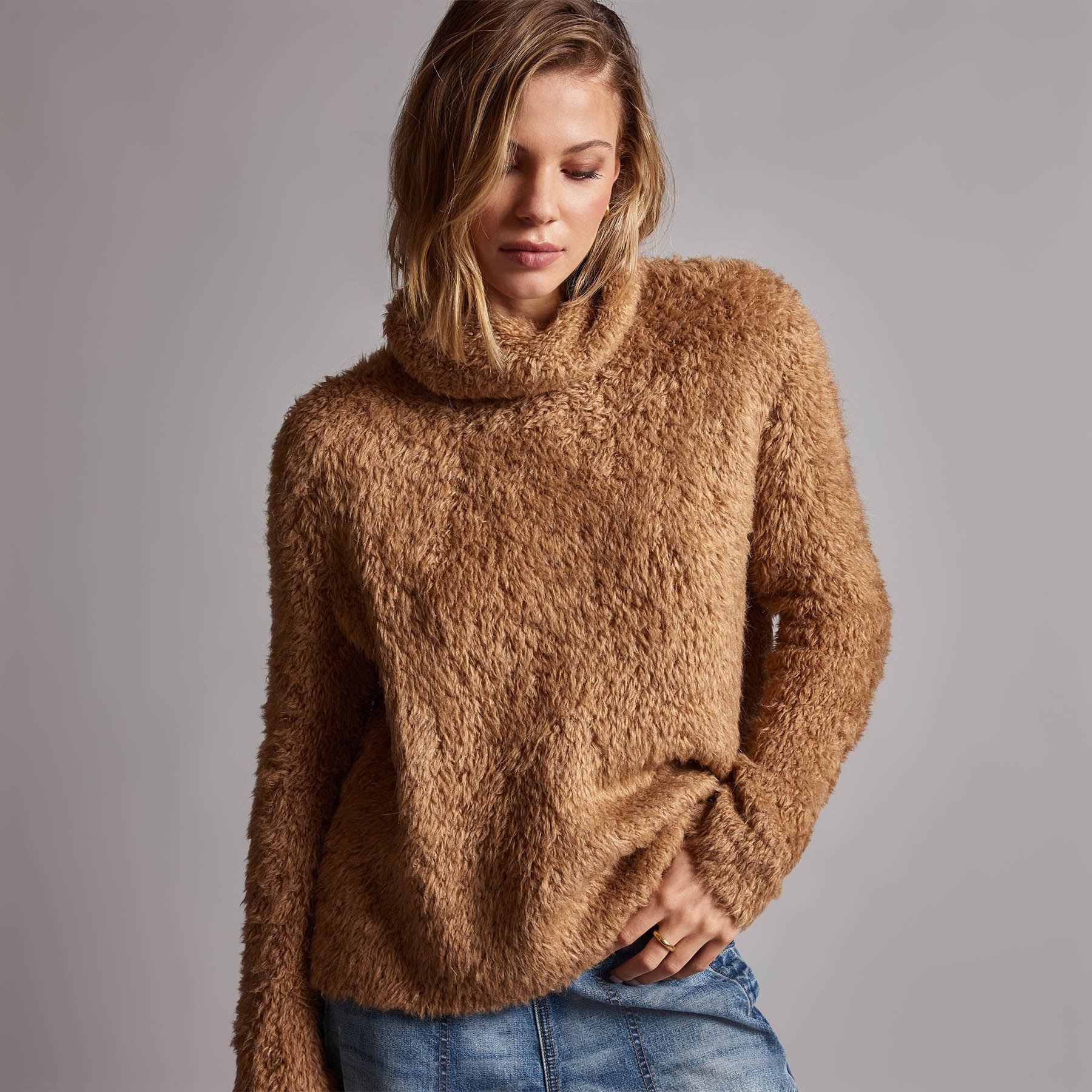 Sherpa cowl neck discount sweater