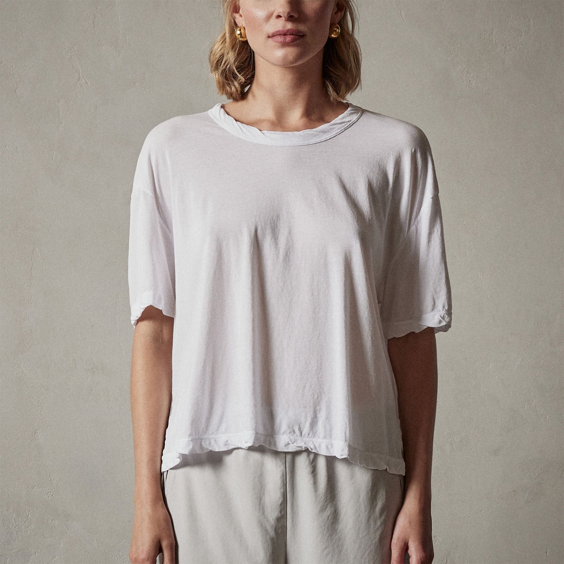 High Gauge Oversized Tee - White | James Perse Los Angeles