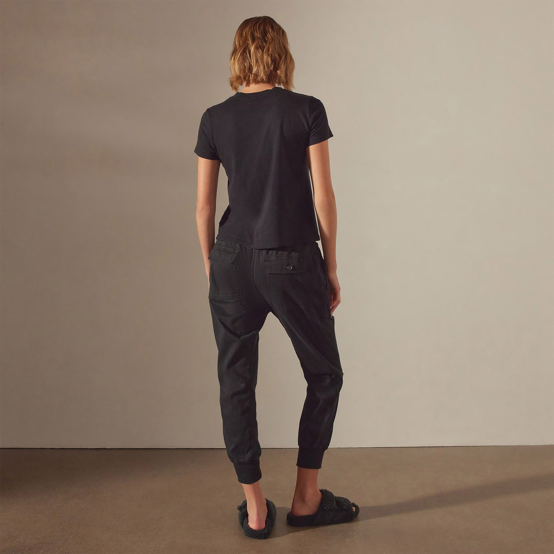 Mixed Media Pant - Black | James Perse Los Angeles