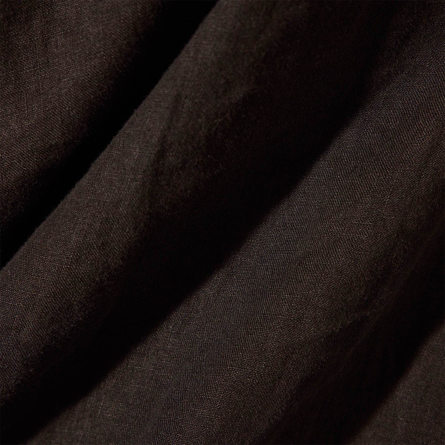 Linen Pin Tuck Dress - Black