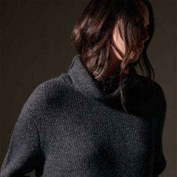 Charcoal cashmere sweater best sale