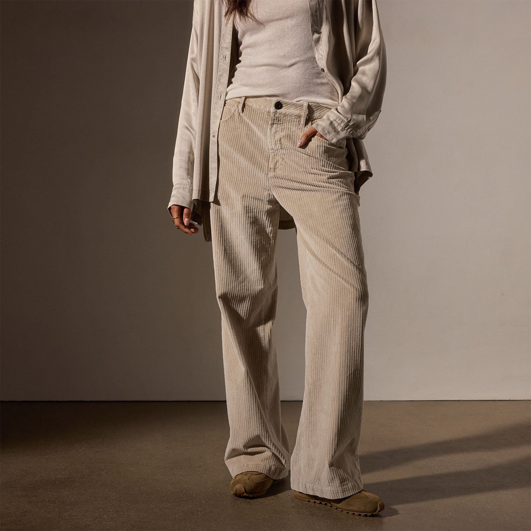 Corduroy Straight Leg Pant Faint Pigment James Perse Los Angeles