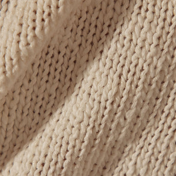Cotton Linen Boatneck Sweater - White