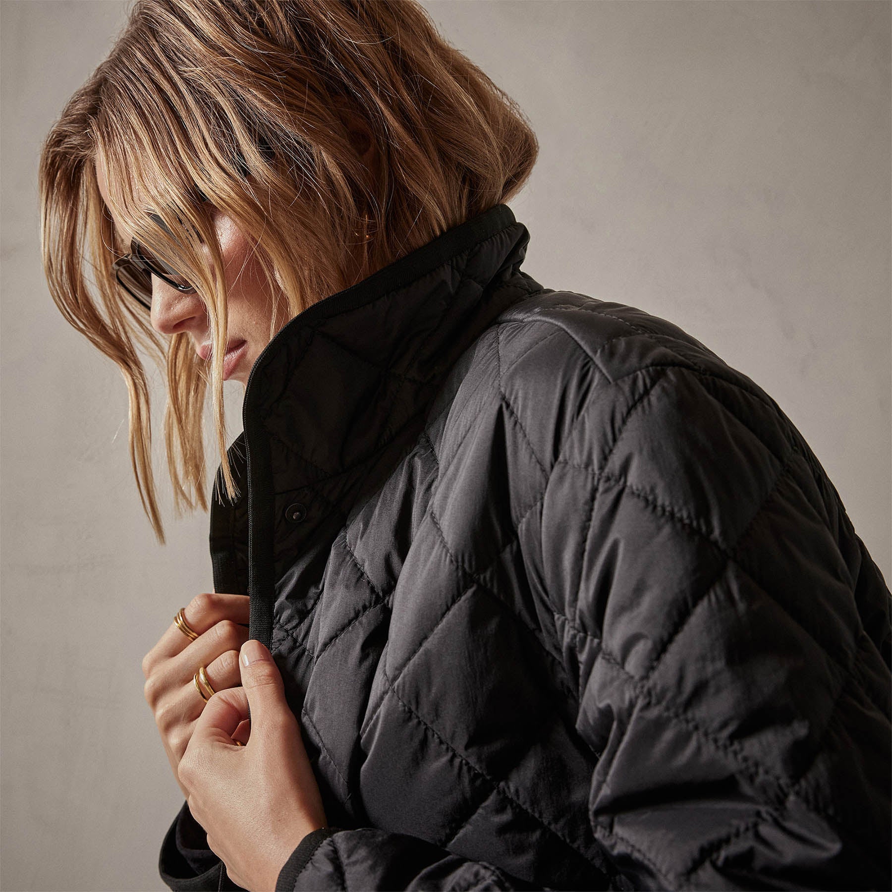 Women's Quilted Puffer Jacket - All In Motion™ Black XS