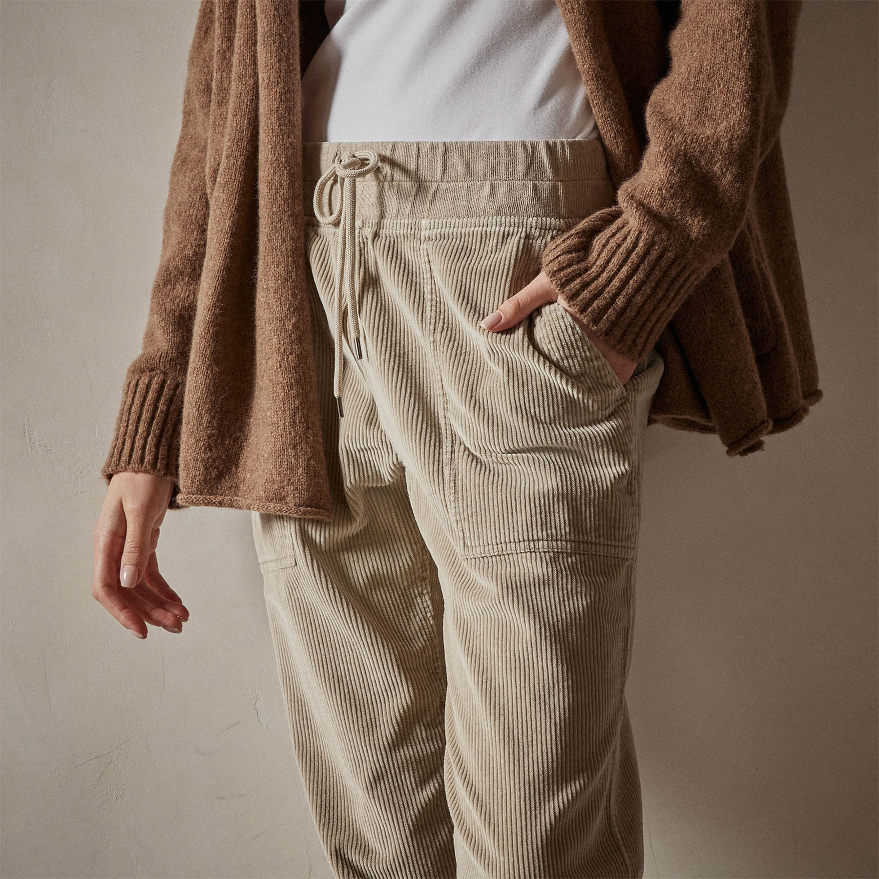 Gilded Intent 90's Straight Corduroy Pant - Women's Pants in Smoky