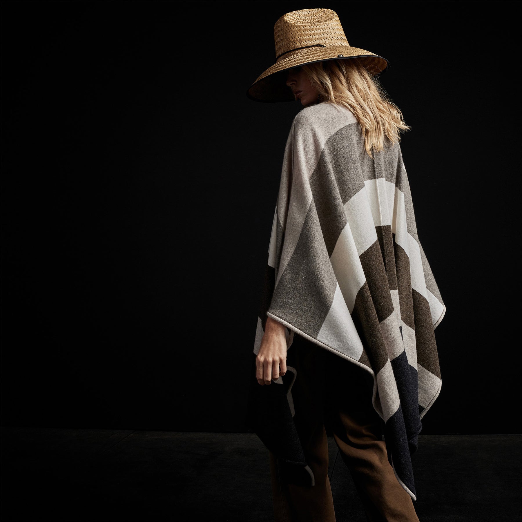 Cashmere mix outlet poncho