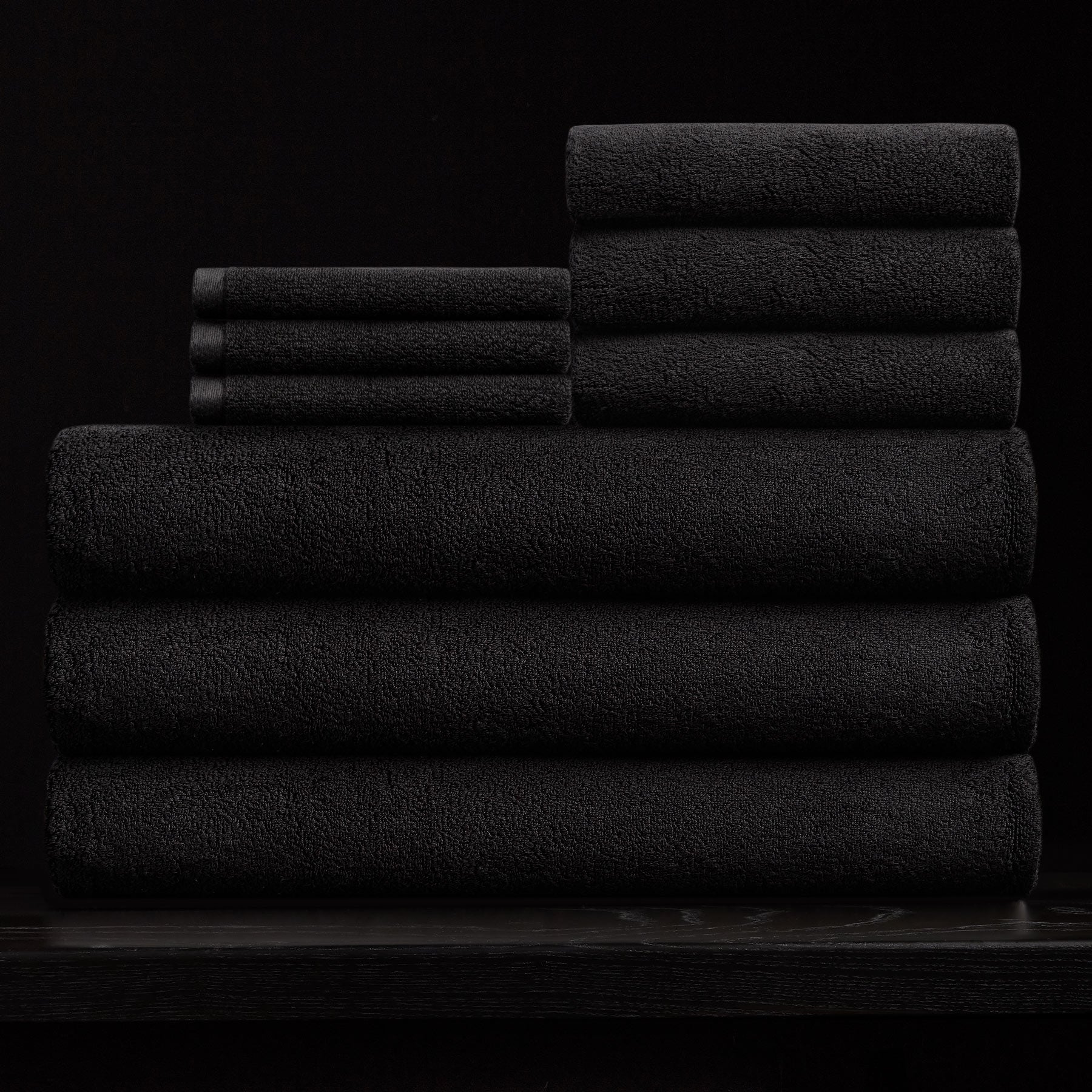 Seriously Black Hand Towel Set