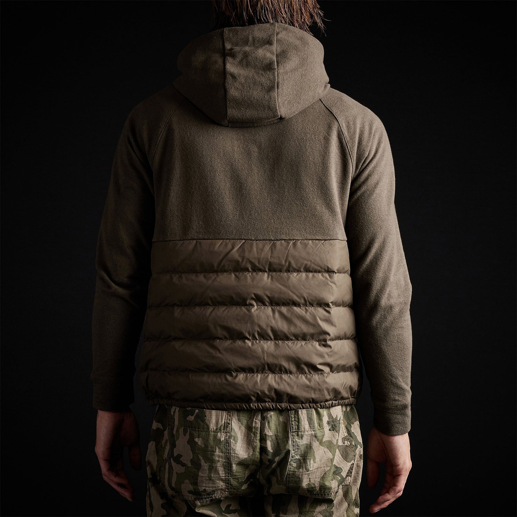 Angeles James Jacket Olive Pullover Hooded - | Perse Los