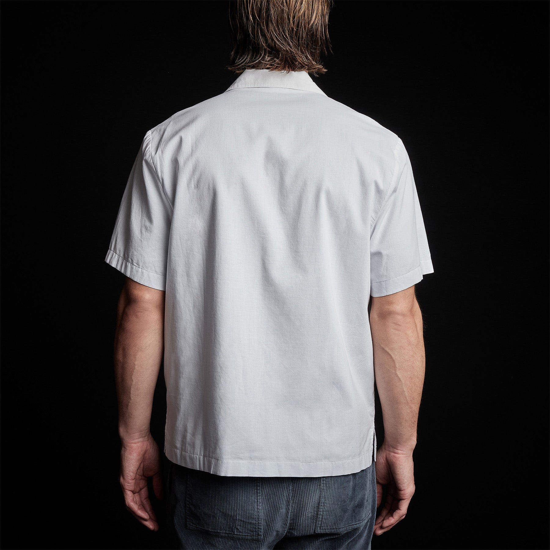 Double Layer Short Sleeve Shirt - Silt/White | James Perse Los Angeles