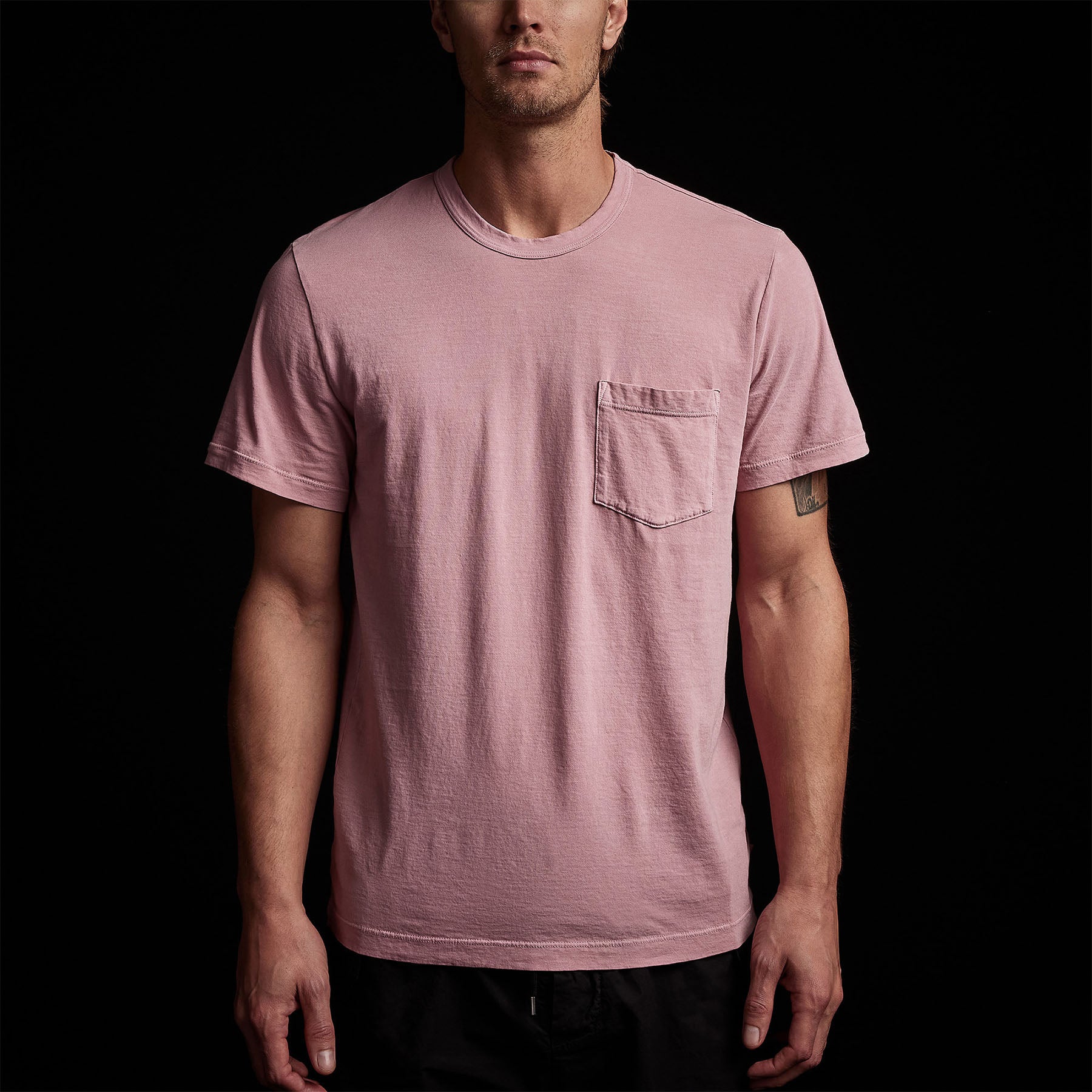 Lightweight Jersey Pocket Tee - Antique Rose Pigment | James