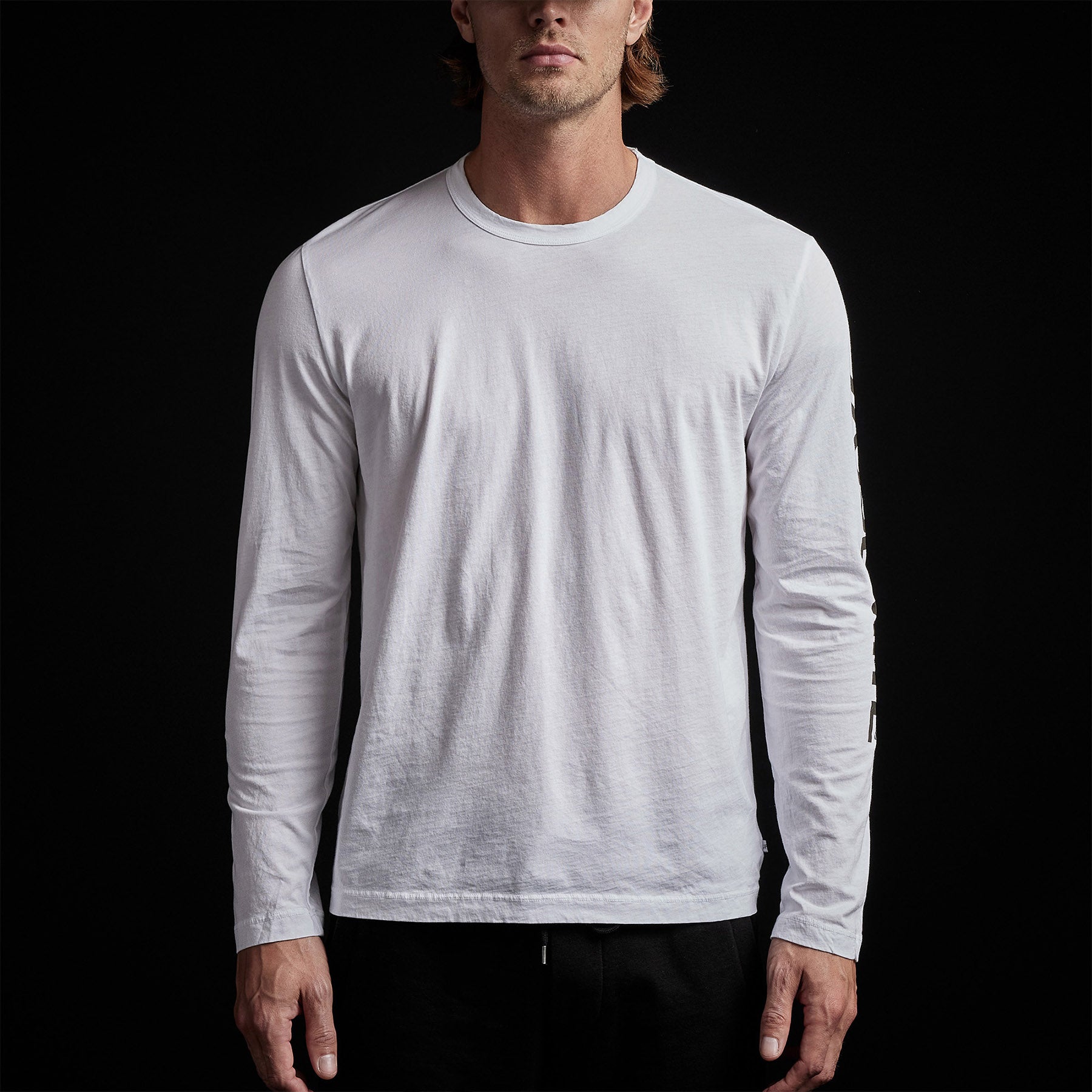 Y/OSEMITE Mountain Long Sleeve Crew Neck - White | James Perse Los