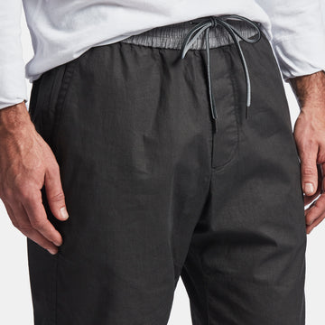 Lightweight Printed Flannel Pant - Black