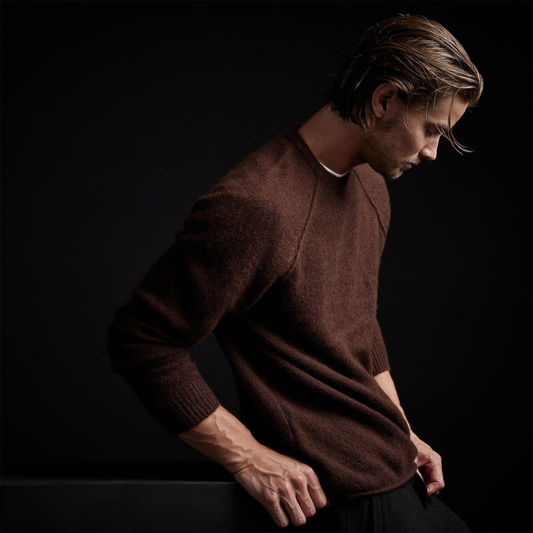 Mid Gauge Cashmere Sweatshirt - Americano | James Perse Los Angeles