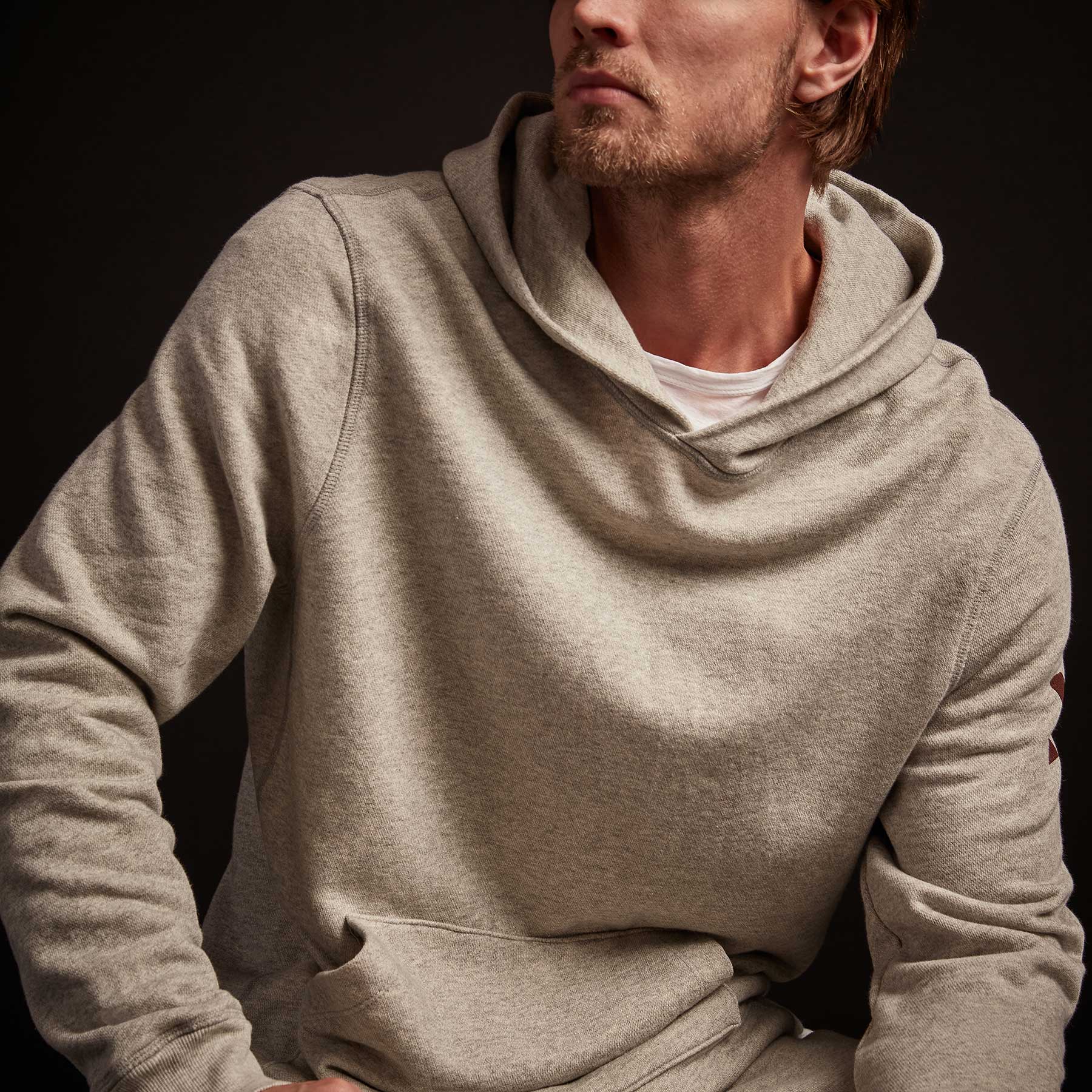 Grey french terry hoodie hotsell