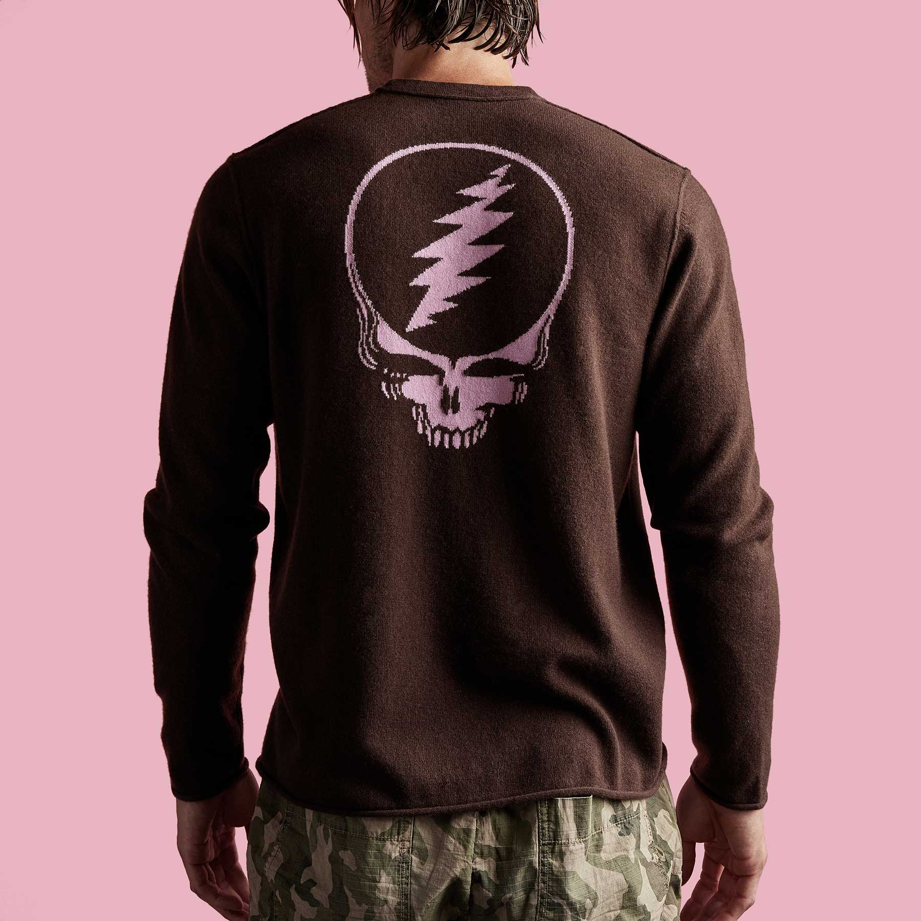 Grateful Dead Recycled Cashmere Sweater - Black Cherry | James