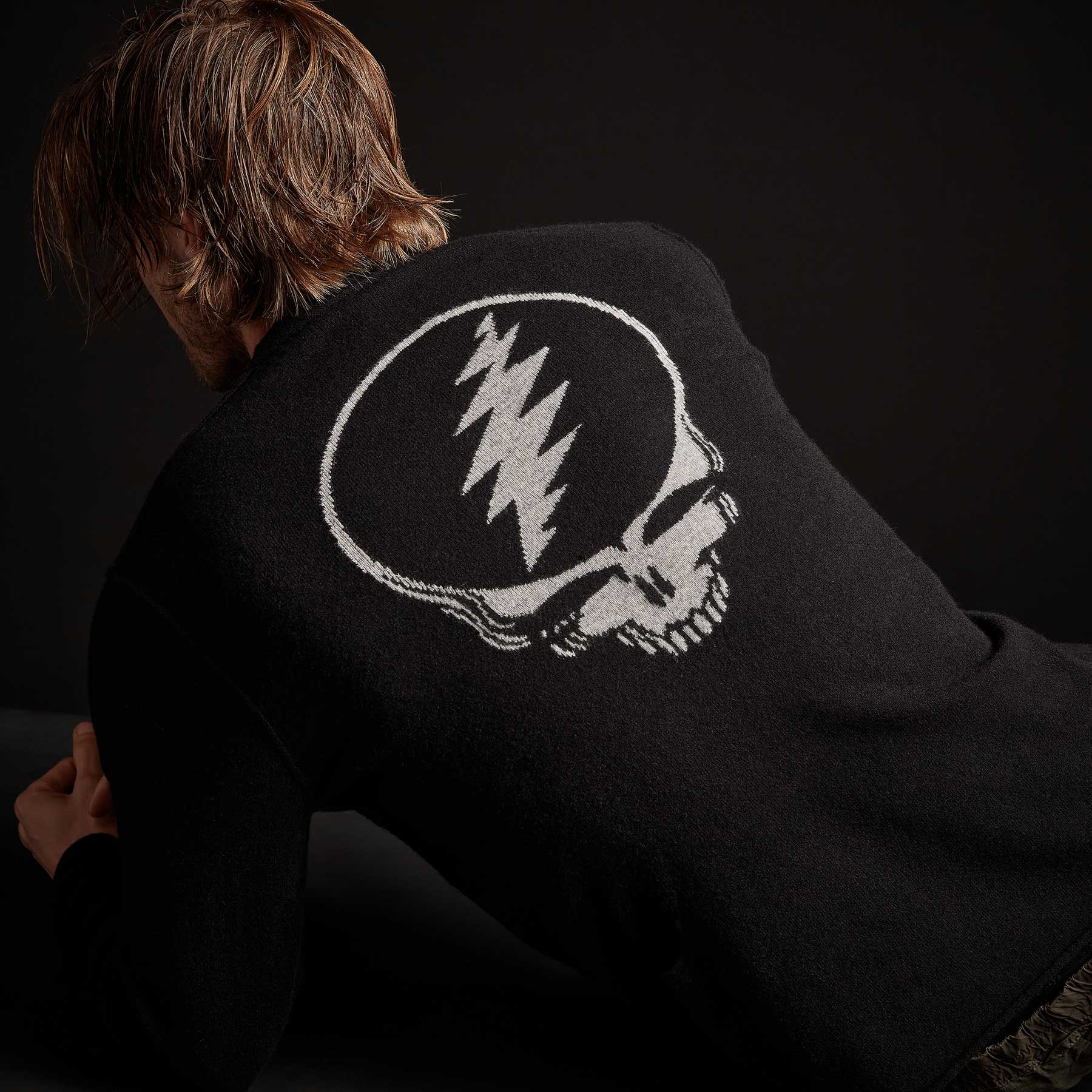 Grateful Dead Recycled Cashmere Sweater - Black | James Perse Los