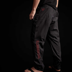 Y/ Embroidered Parachute Flight Pant - Black/Red | James Perse Los