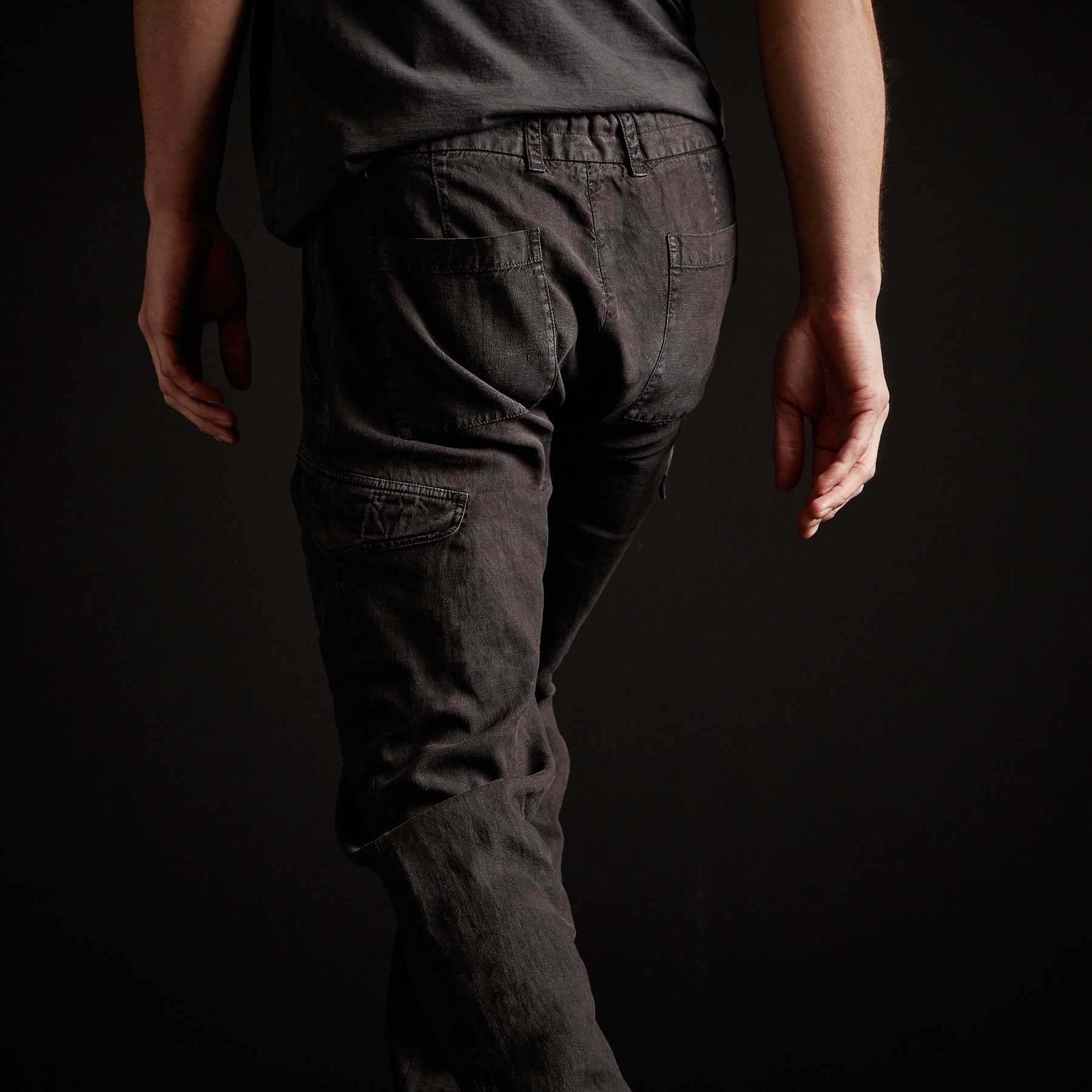 Slub Linen Cargo Pant - Magma Pigment