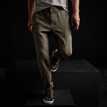 Slub Linen Cargo Pant - Platoon Pigment