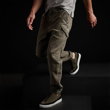 Slub Linen Cargo Pant - Platoon Pigment | James Perse Los Angeles