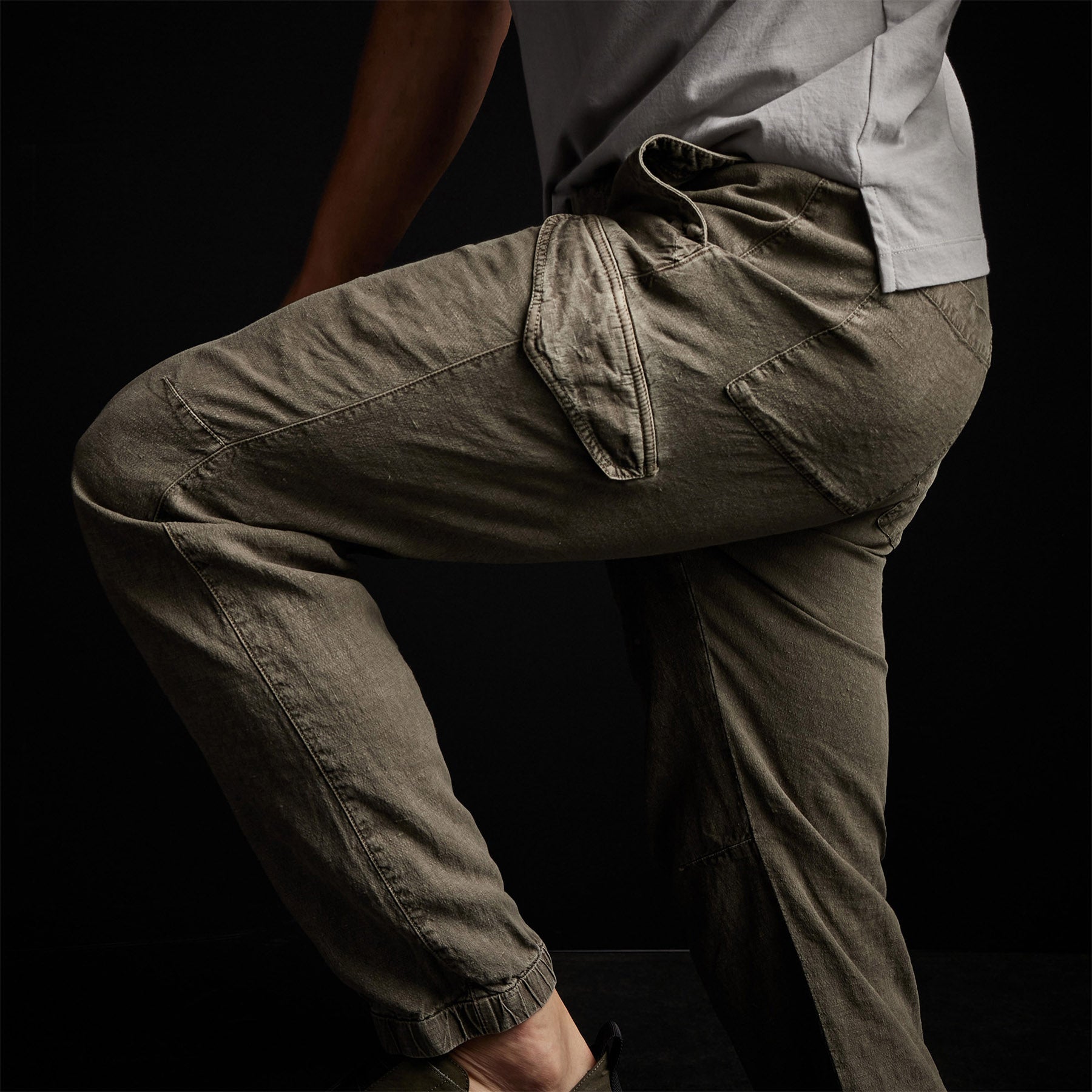 Slub Linen Cargo Pant - Platoon Pigment