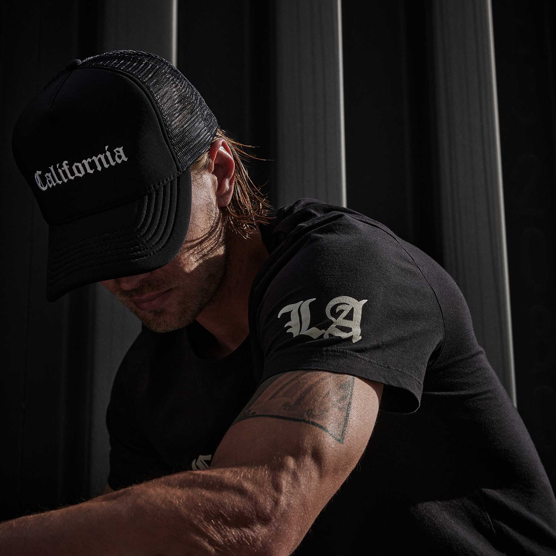 CA Gothic Scuba Trucker Hat - Black | James Perse Los Angeles