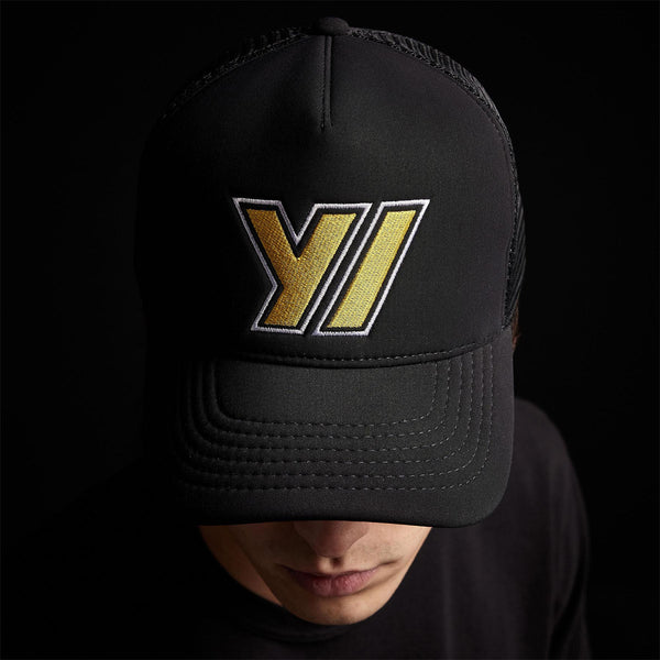 Y/ Outline Scuba Trucker Hat - Black