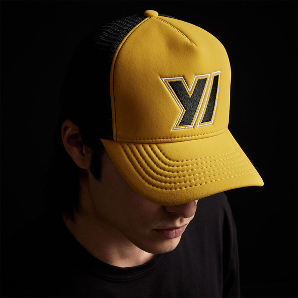Y/ Outline Scuba Trucker Hat - Crocus Yellow | James Perse Los 