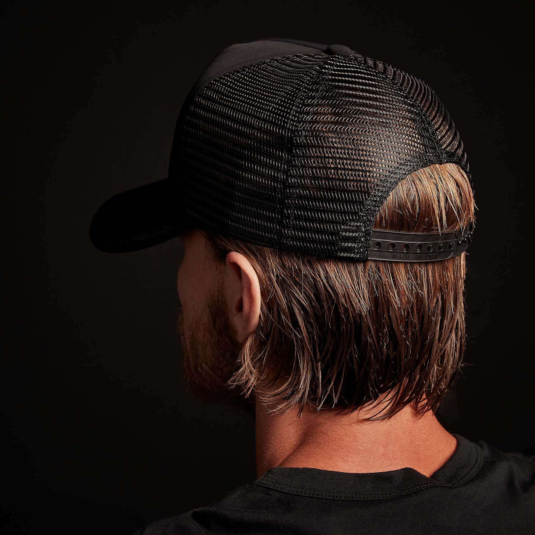 Wave Patch Scuba Trucker Hat - Black