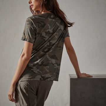 Women's Short Sleeve T-shirt Camo Gray