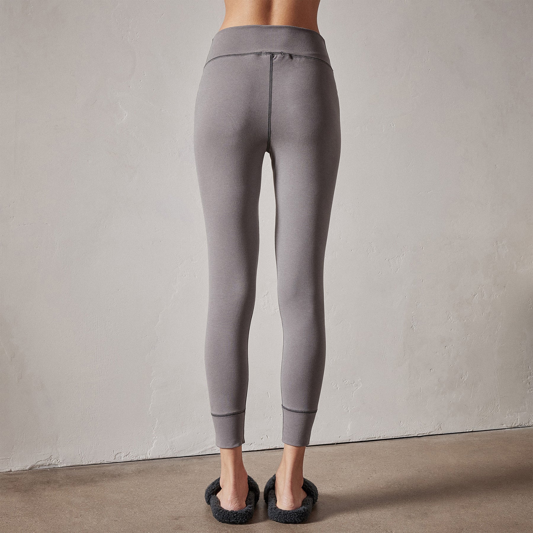 Buy NA-KD women long leg heather lounge leggings grey melange Online