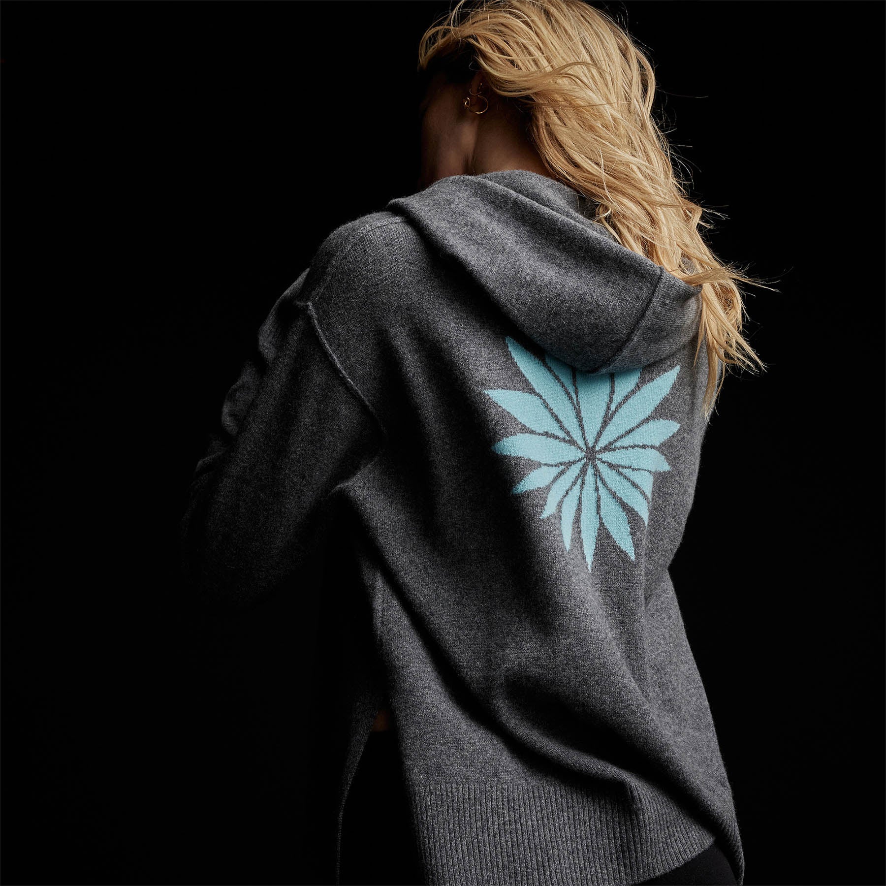 Agave Graphic Hoodie - Black/Heather Grey | James Perse Los