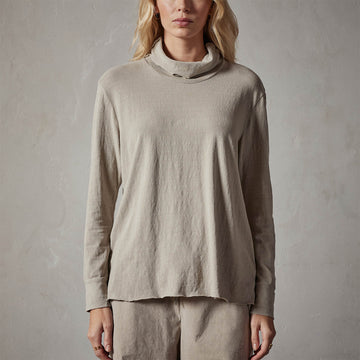 Jersey Funnel Neck - String Pigment | James Perse Los Angeles